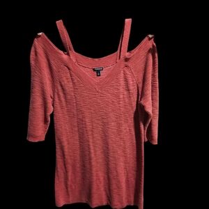 Torrid Red Cold Shoulder Blouse GUC
